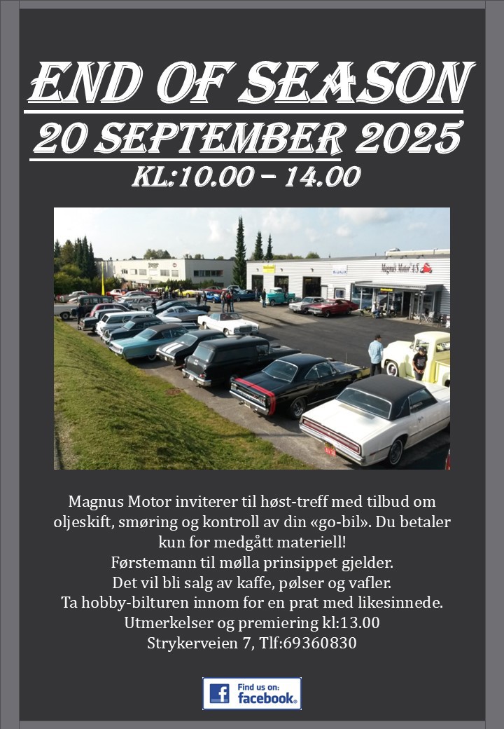 End of season Magnus Motor AS
